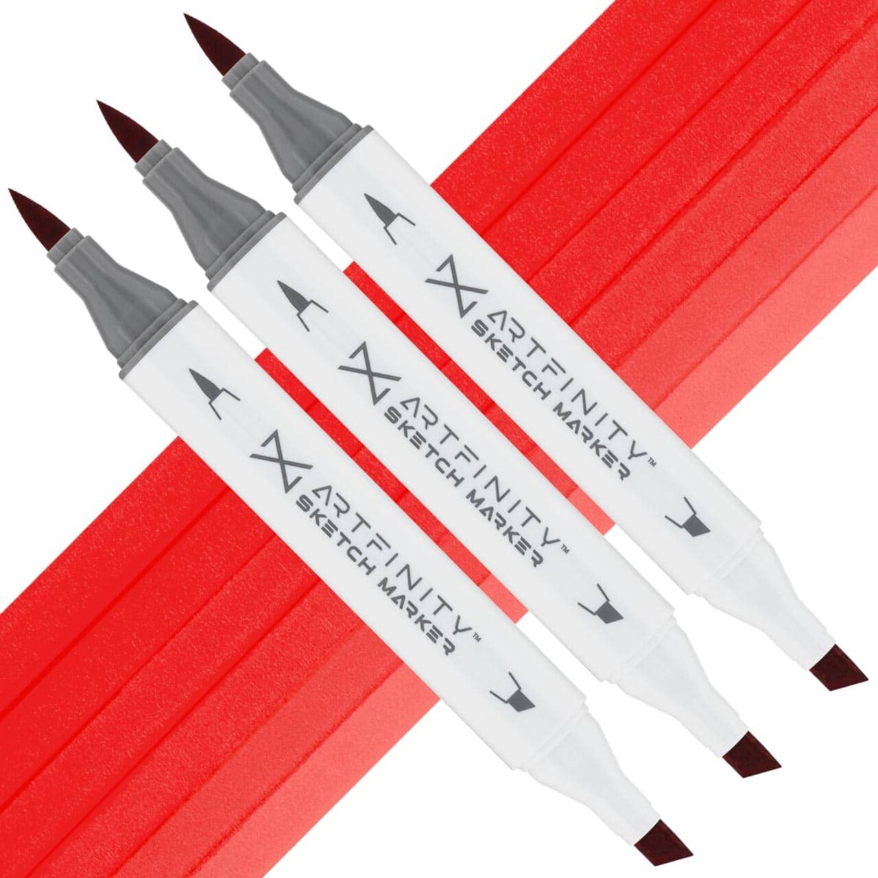 Artfinity Sketch Marker Sets - Set of 3 - Lipstick Red R1-7, Vibrant, Professional, Dye-Based Alcohol Markers for Artists, Drawing, Travel, & More